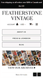 Mobile Screenshot of featherstonevintage.com